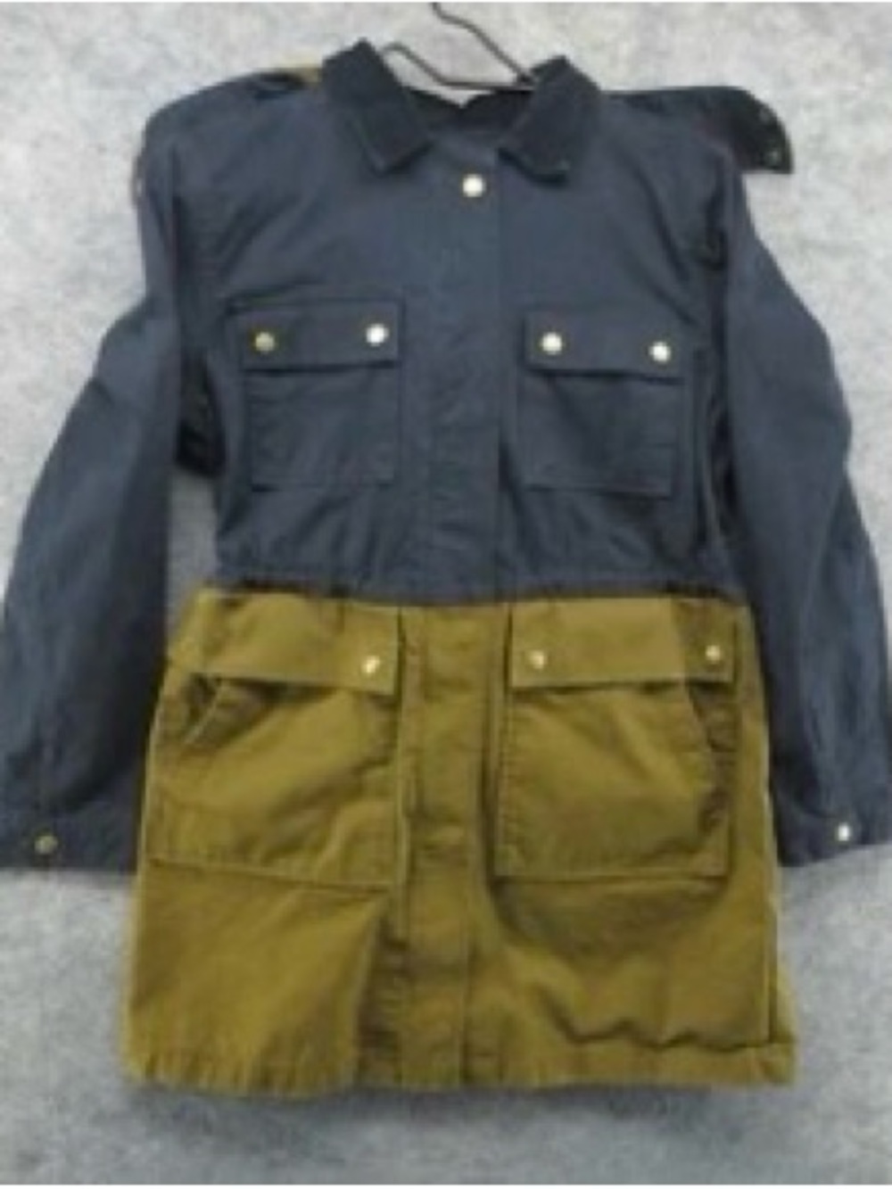 J Crew two-toned waxed cotton chore coat